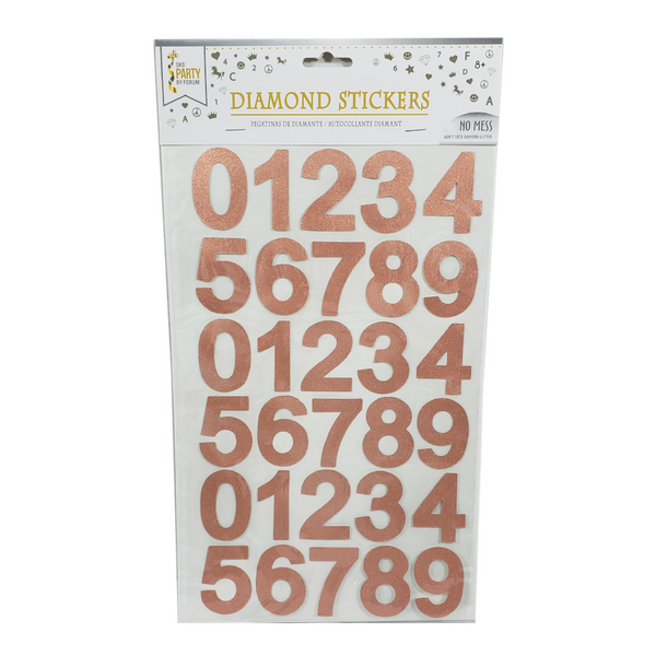 1.5" Diamond Number Stickers | 1 Package