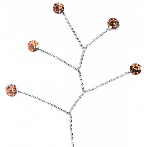 Quintet - Wired Rhinestone Floral Accessories | 12 Count