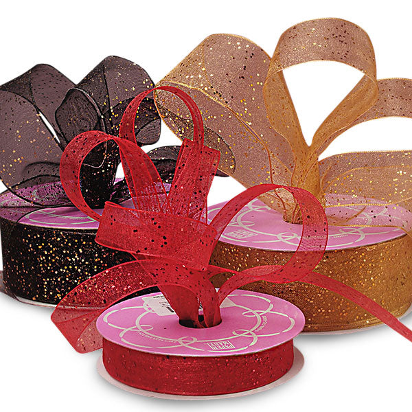 Berwick Offray #3 Cosmic Flash Wired Edge Glitter Ribbon - 5/8
