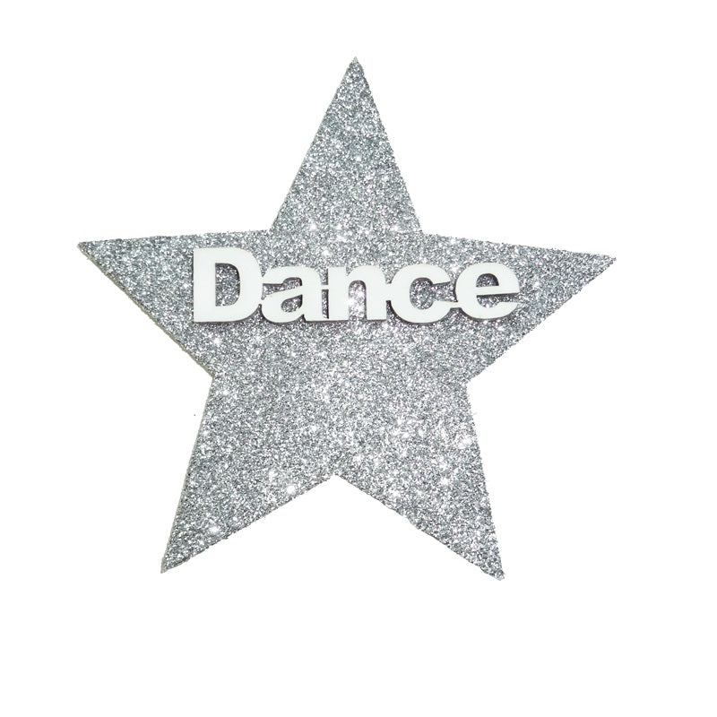 3.75'" Glitter Wood Dance Star