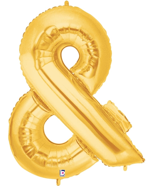 14" | 34" Betallic Gold Symbol Foil Balloon - Megaloons | 2 Sizes Available