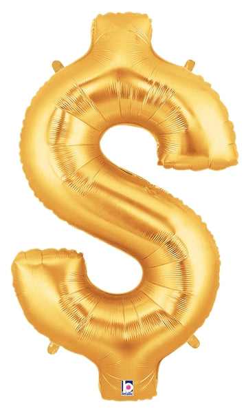 14" | 34" Betallic Gold Symbol Foil Balloon - Megaloons | 2 Sizes Available
