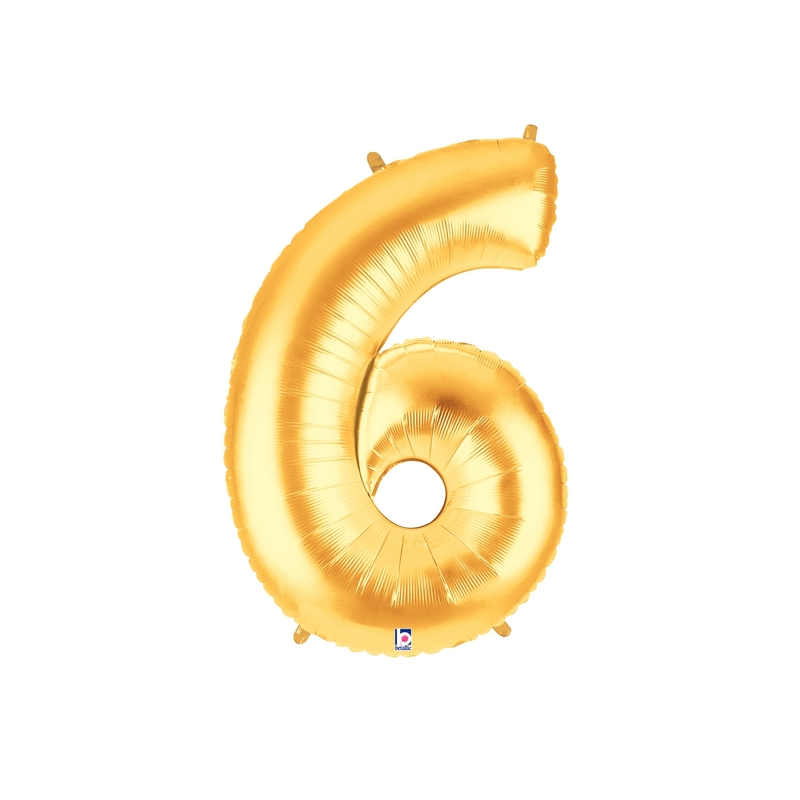 7" | 14" |34"| 40" Gold Number Foil Balloon- Numbers 0-9 | 3 Sizes Available