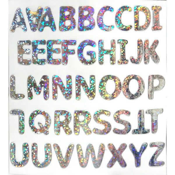 1" Holographic Alphabet Stickers
