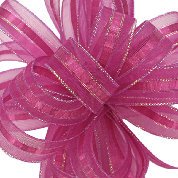 Fuchsia Pink Glitter 5/8 Inch x 25 Yards Ribbon