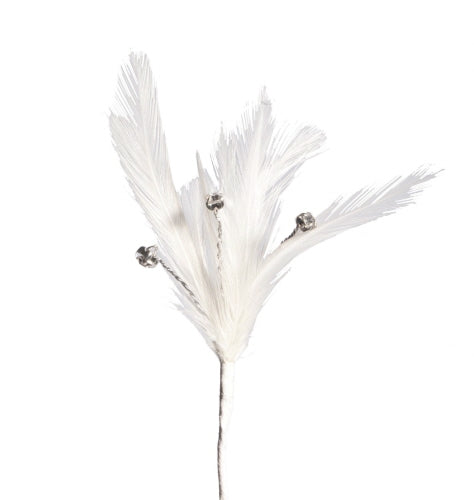 Flutterzz - Accesorios florales de plumas con alambre de diamantes de imitación | 3 cuentas