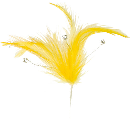Flutterzz - Rhinestone Wired Feather Floral Accessories | 3 Count