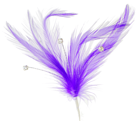 Flutterzz - Rhinestone Wired Feather Floral Accessories | 3 Count
