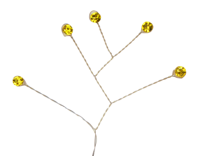 Quintet - Wired Rhinestone Floral Accessories | 12 Count
