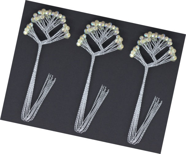 Rhinestone Quintet Bulk - Pearl Wired Floral Accessories | 36 Count
