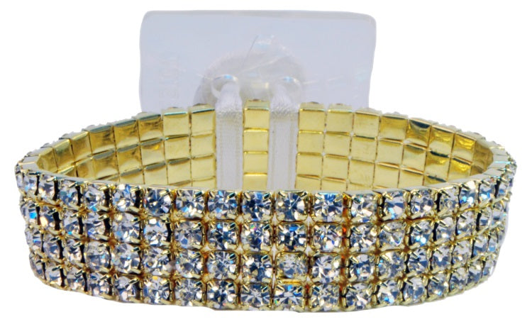 Rock Candy Elastic Rhinestone Corsage Bracelet | 1 Count - Just Add Flowers!