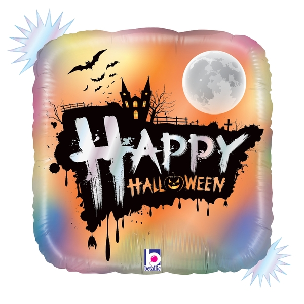 18" Opal Happy Halloween Foil Balloon (P13) | Buy 5 Or More Save 20%
