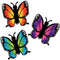 Globo de lámina holográfica de mariposa radiante de 32"