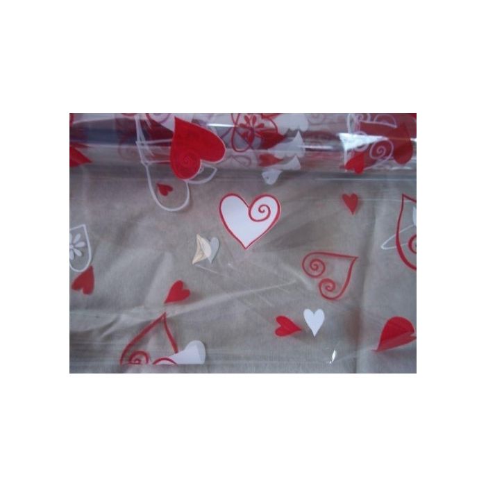 Printed Designer Clear Cellophane Rolls - 40" wide x 100 Feet Long | 1 Roll