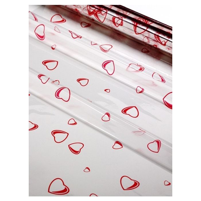 Printed Designer Clear Cellophane Rolls - 40" wide x 100 Feet Long | 1 Roll