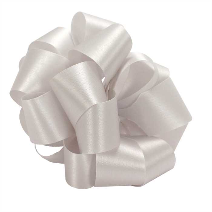 White satin acetate ribbon makes a beautiful wedding bow