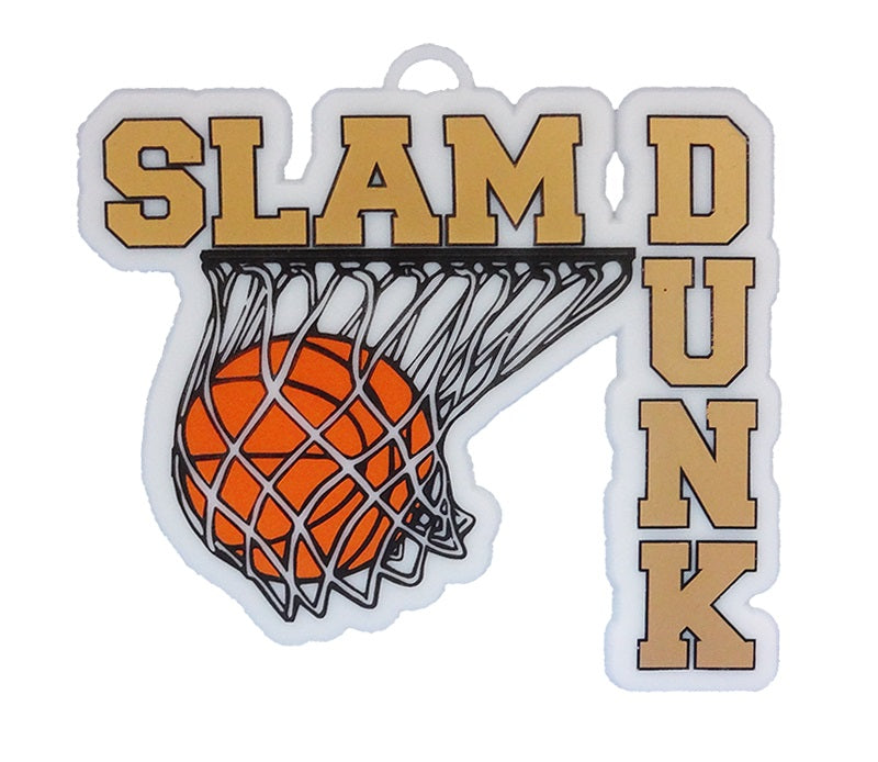 3.25" x 3" Slam Dunk Charm 1 pc.