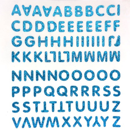 1/2" Alphabet Glitter Stickers