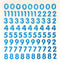 .5" Petite Number Stickers