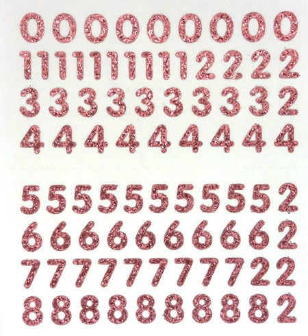 Calcomanías de números pequeños de .5"