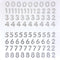 .5" Petite Number Stickers