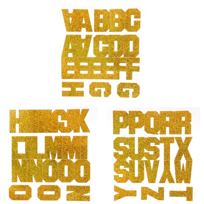 1.5" Glitter Alphabet Stickers