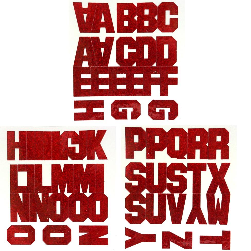 1.5" Glitter Alphabet Stickers