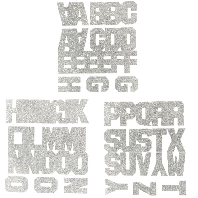 1.5" Glitter Alphabet Stickers