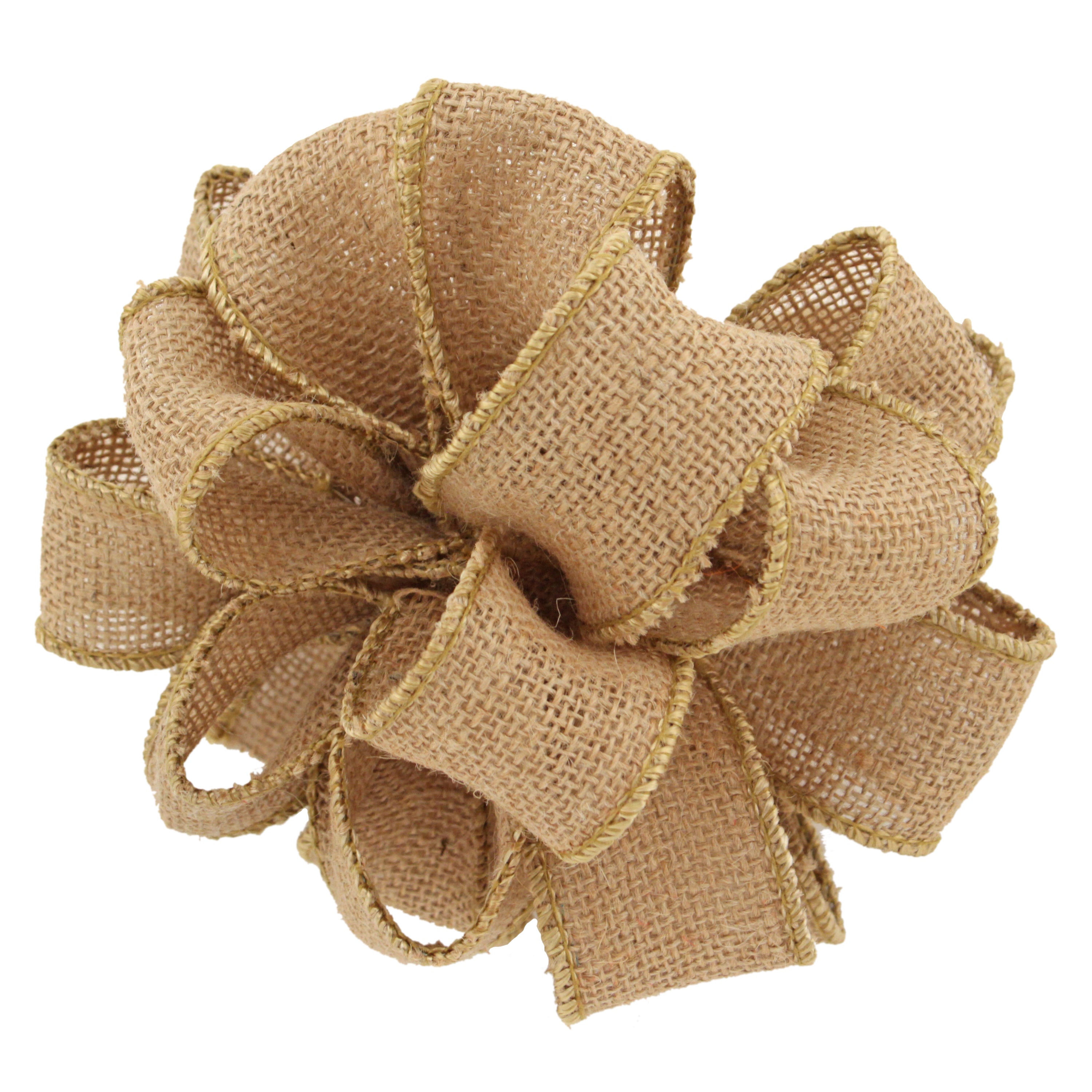 #40 Burlap Ribbon Natural | 2 1/2 Inches Wide, 25 Yards Long